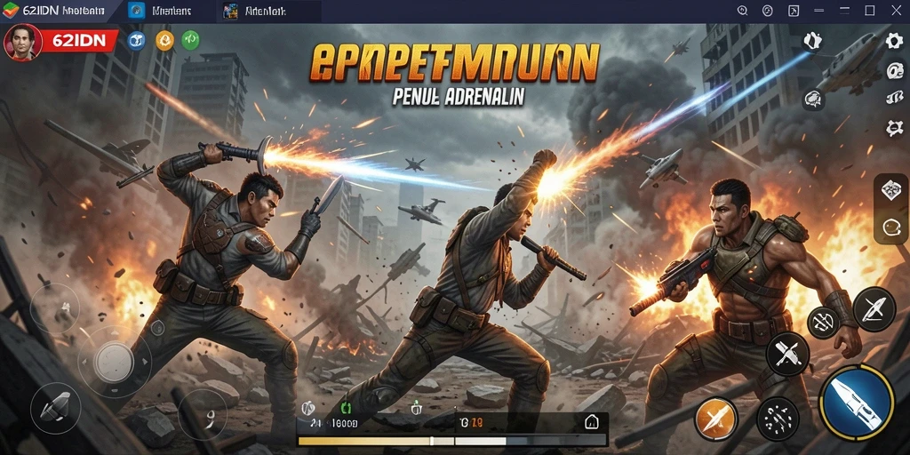 Tampilan gameplay seru dalam 62IDN yang penuh aksi.
