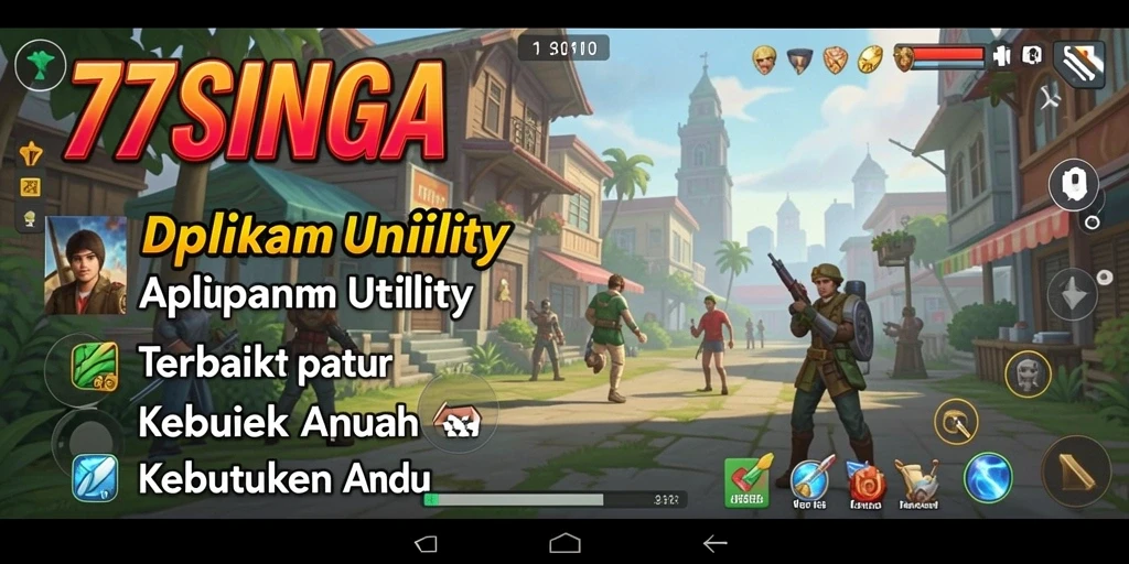Screenshot utama 77SINGA menampilkan antarmuka aplikasi Utility yang user-friendly.