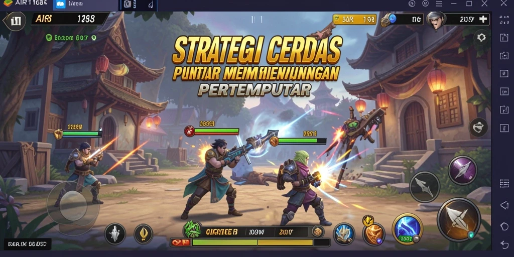 Tampilan aksi intens dalam game strategi AIR168.