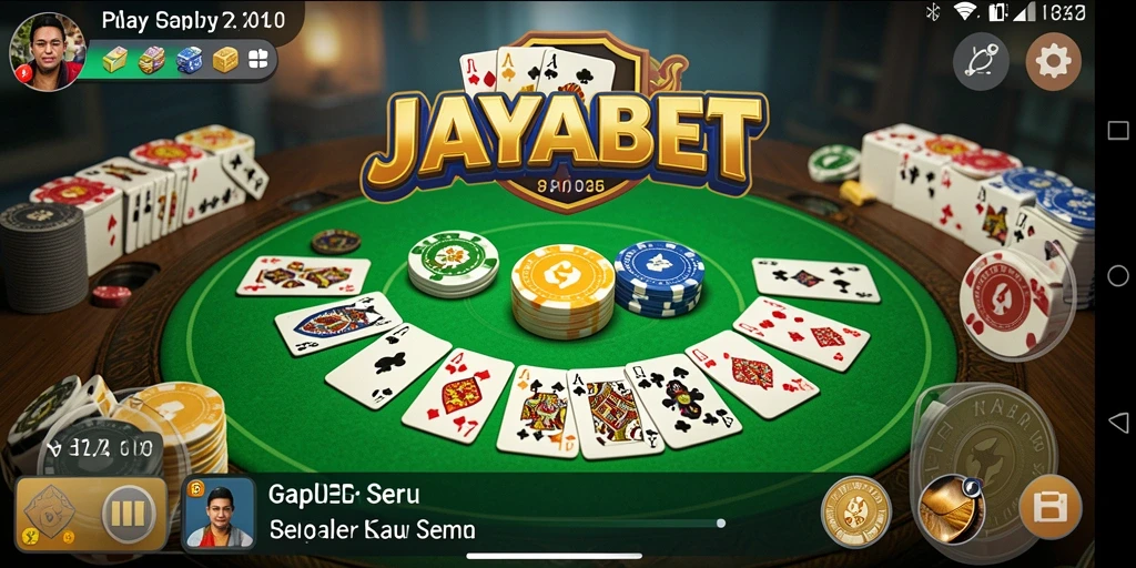 Tampilan permainan Gaple yang mendebarkan di JAYABET.