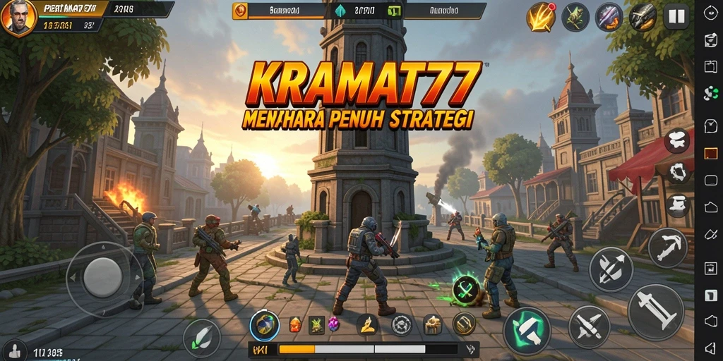 Gameplay KRAMAT77 menampilkan strategi menara pertahanan yang seru dan menantang.