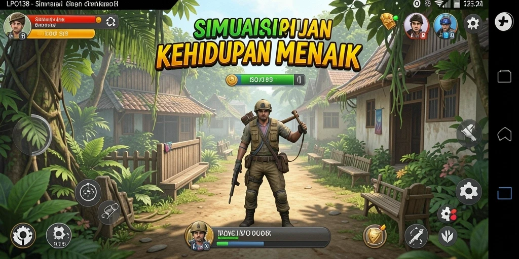 Screenshot LPO138 menampilkan karakter berinteraksi dan menjalani aktivitas harian.