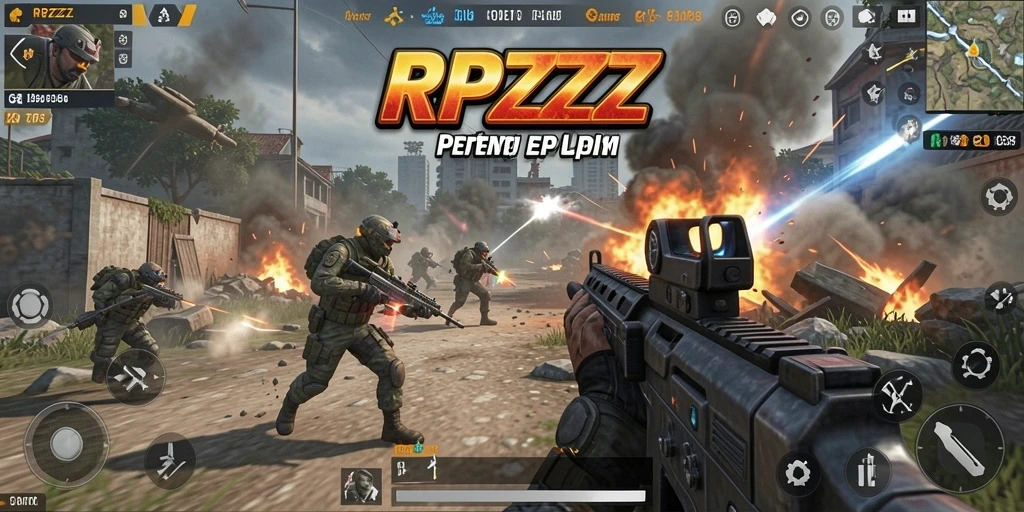 Tampilan aksi seru dalam gameplay RPZZZ dengan grafis menawan.