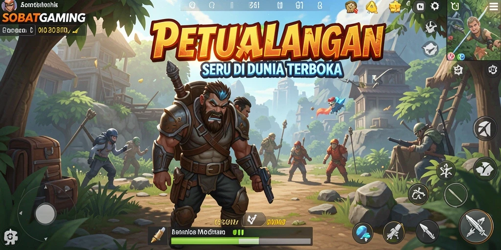 Screenshot yang menunjukkan gameplay SOBATGAMING dengan petualangan Open World.