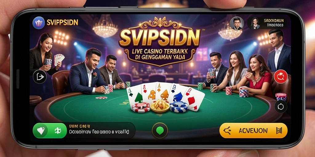 Tampilan gameplay menarik dari SVIPSIDN dalam suasana Live Casino.