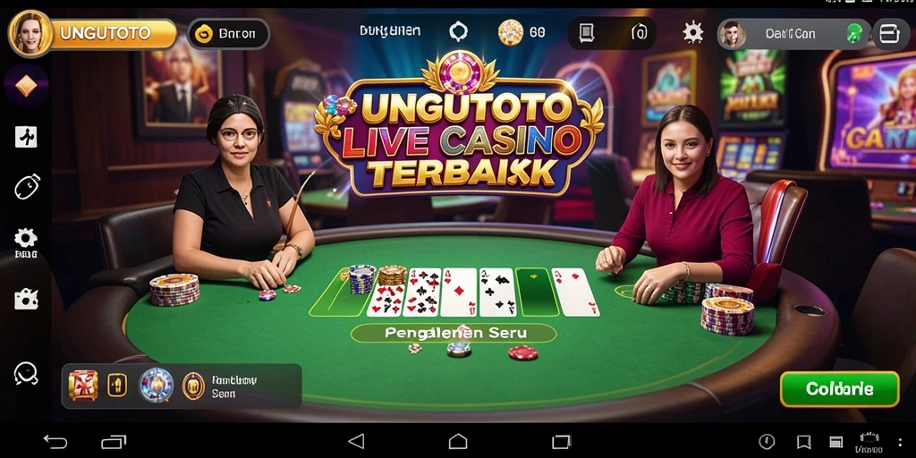 Gameplay Live Casino UNGUTOTO yang mendebarkan dan interaktif.